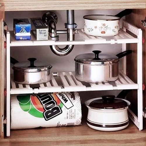 Kệ gầm bếp để soong nồi tiện dụng, đa năng 2 tầng 102k