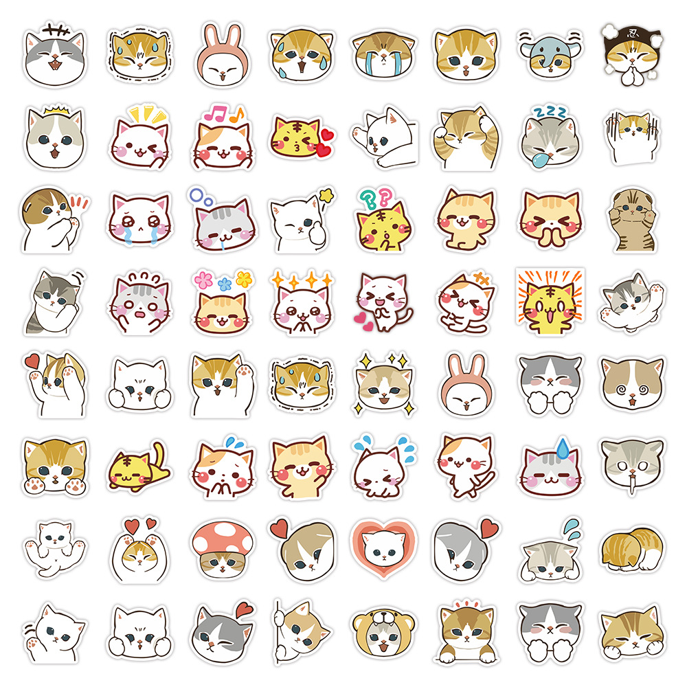 Sticker hình dán mèo con dễ thương mới nhất 2023