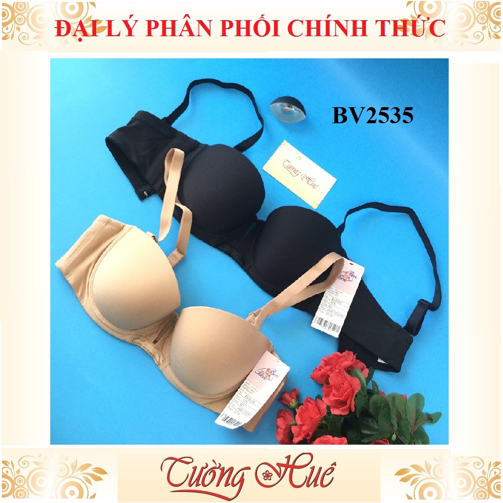 Áo lót nữ BonBon BV2535 trơn cúp bầu ngang.