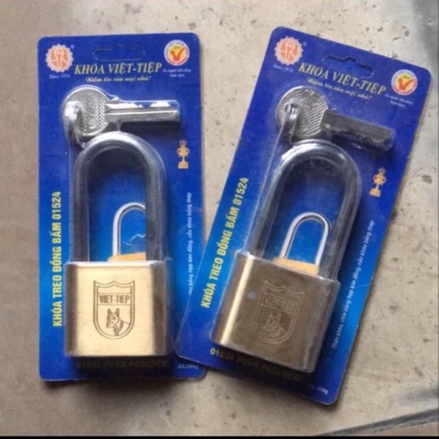 Khoá Đồng Bấm Được Cầu Khoá Dài Việt Tiệp 01524