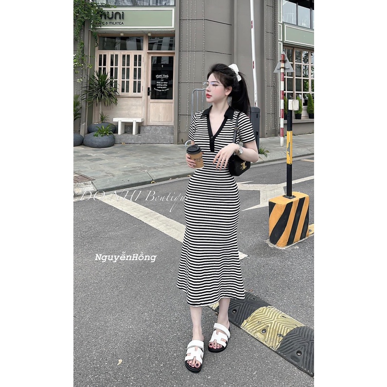 Váy body cổ bẻ đuôi cá dn727