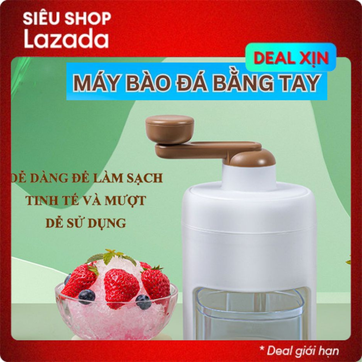  DỤNG CỤ BÀO ĐÁ TUYẾT QUAY BẰNG TAY - MÁY XAY ĐÁ BÀO LÀM BINSU SIRO TRÁI CÂY KHÔNG TỐN SỨC ĐA NĂNG TIỆN DỤNG 