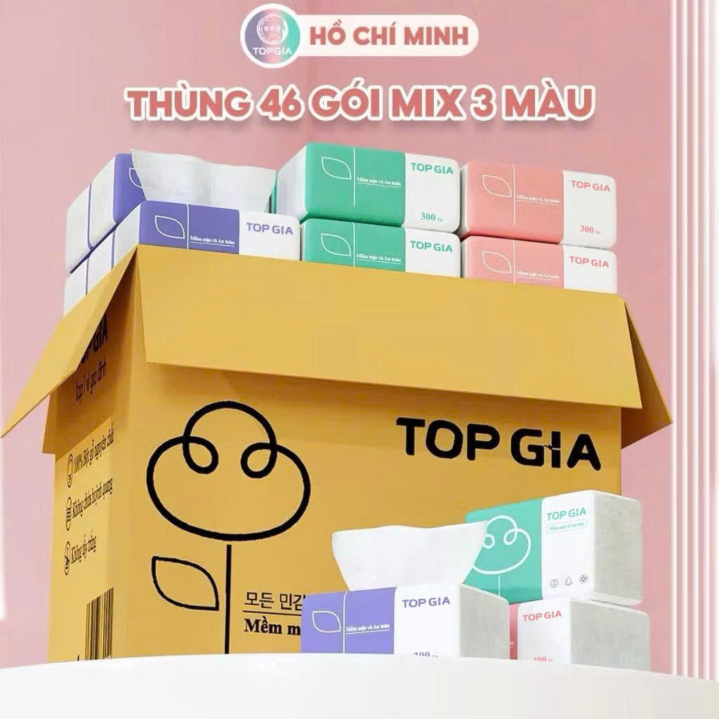 Tissue Paper in a Box of 30 Packs, Top Gia Premium Tissue Paper with 4 Thick Layers, Safe for All Skin Types - 3