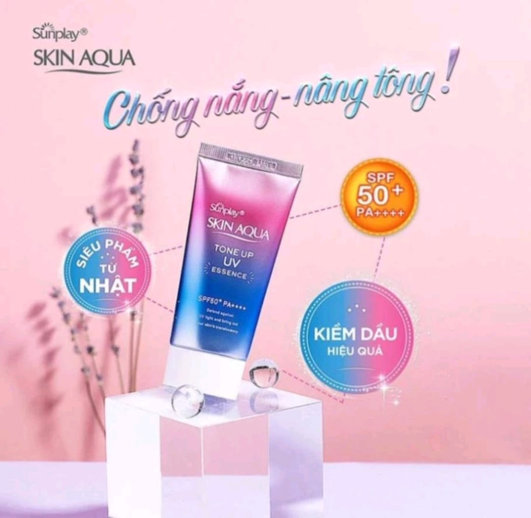 Kem chống nắng skin Aqua kiểm dầu nâng tông  SPF50+ PA++++ (80g)