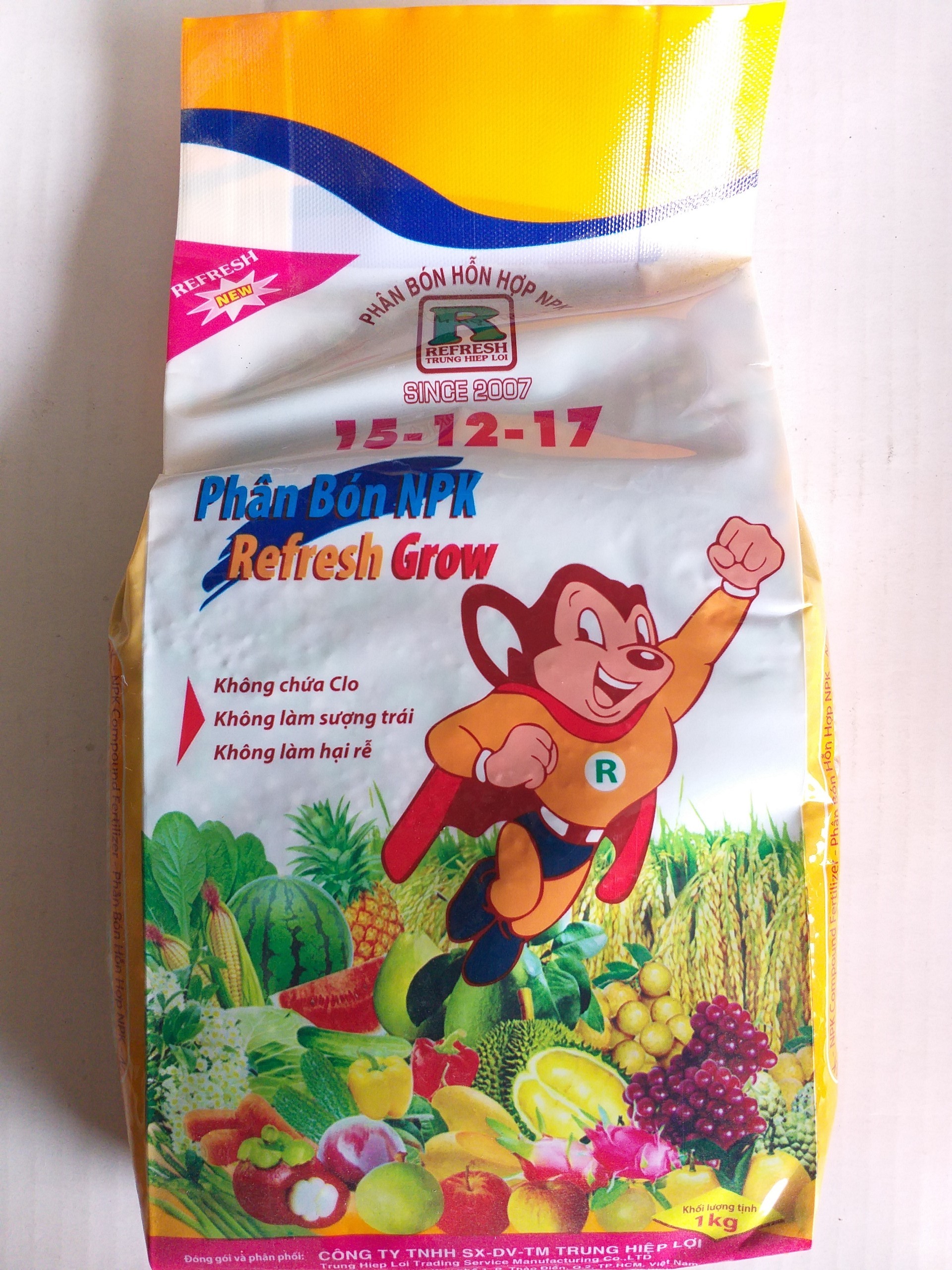 Phân bón hỗn hợp NPK 15-12-17 Refesh Grow - 1kg - 151217grow