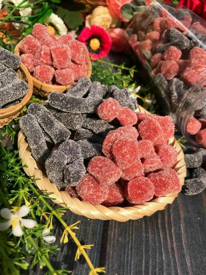 Combo 500gr Kẹo Dẻo Dâu Tây + 500gr kẹo dẻo dâu tằm Thơm Ngon- Đặc Sản Đà Lạt