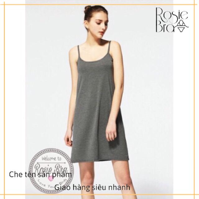 Váy 2 dây dáng suông kèm bra Ct212