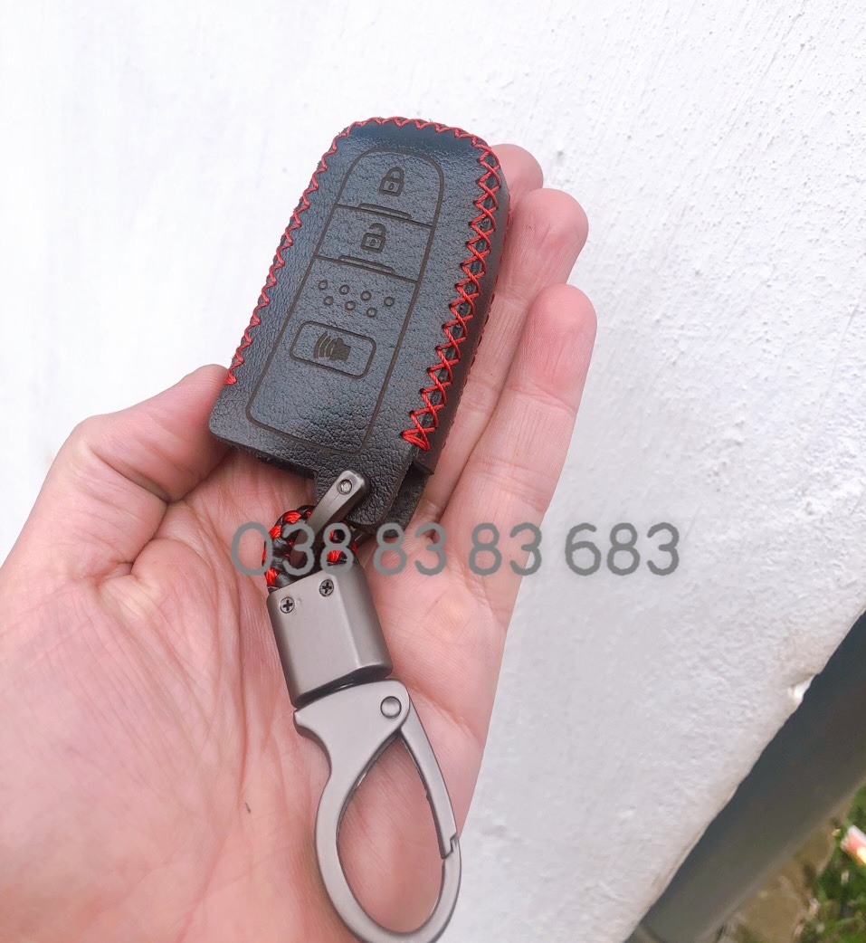 Bao da chìa khoá Toyota Corolla Cross handmade da thật, Corola Cross  da bò thật 100%, khắc tên sdt lên bao da  Tặng Móc Khóa