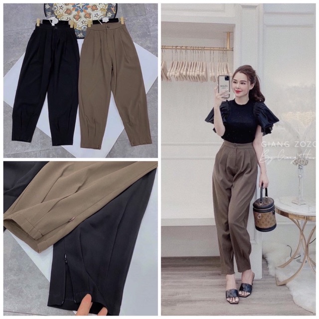 ✅Quần baggy dáng thụng khoá gấu chun lưng