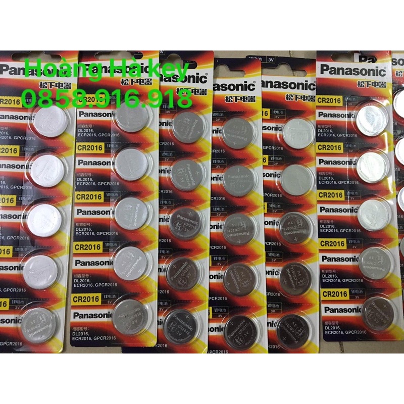 Vỉ 5 pin cr2016 panasonic 3v