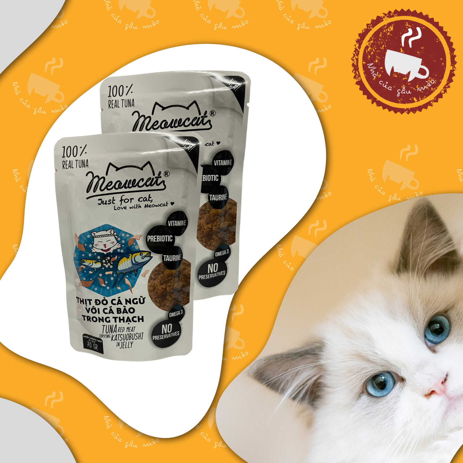 Pate Meowcat cho mèo 70g