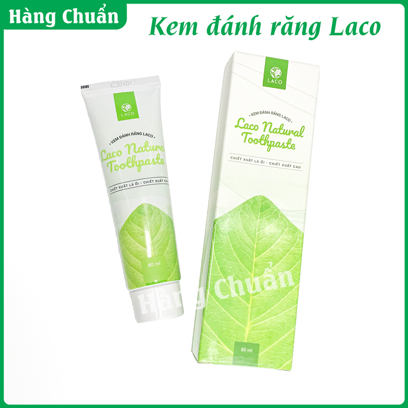 Hàng Chuẩn - Kem đánh răng Laco - Hoàn toàn hữu cơ Trắng răng Giảm ê buốt An toàn dùng cho mẹ và bé