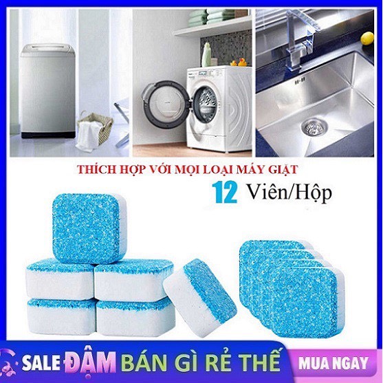 COMBO 2 HỘP 12 VIÊN TẨY LỒNG GIẶT, VIÊN SỦI LÀM SẠCH VÀ KHỬ MÙI MÁY GIẶT CỰC TỐT