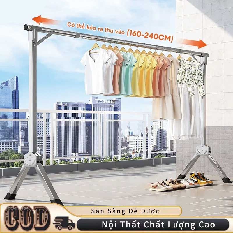 Inox 304 Giàn Phơi Quần Áo Có Thể Gập Lại Siêu Bền Sào Phơi Đồ Nhẹ Và Thiết Thực Cây Treo Quần Áo