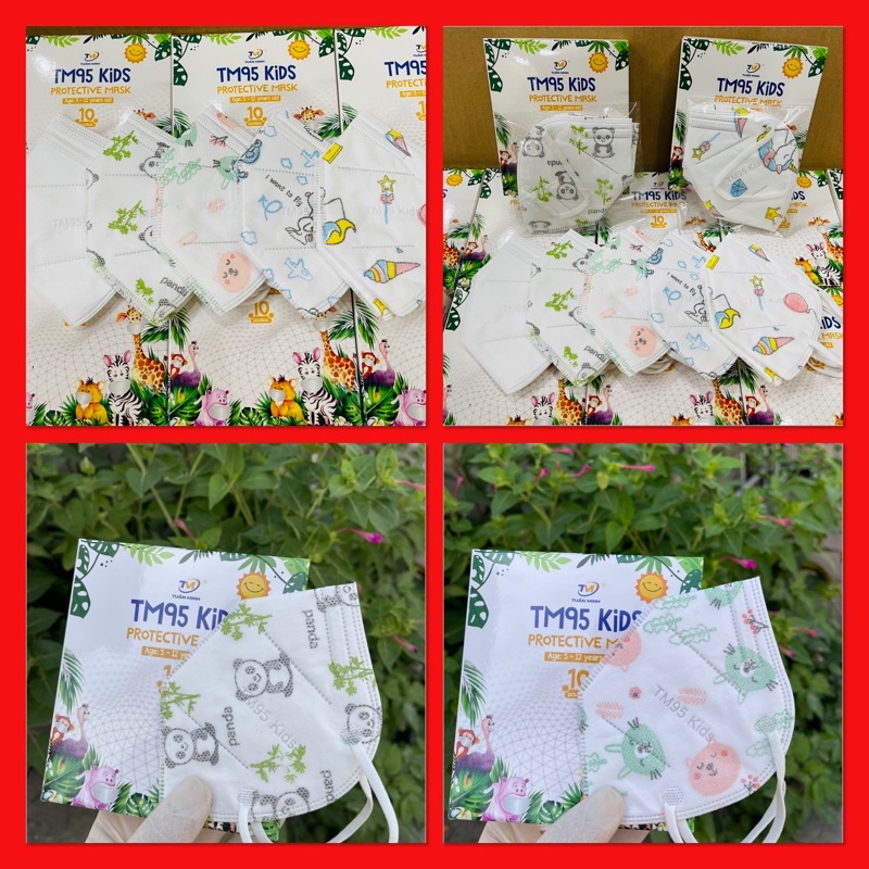 Khẩu trang n95 kid thương hiệu tuấn minh khẩu trang y tế 5 lớp tm95 kháng khuẩn