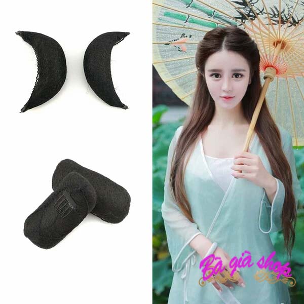 Cặp búi độn tóc cổ trang tóc giả búi độn 2 bên