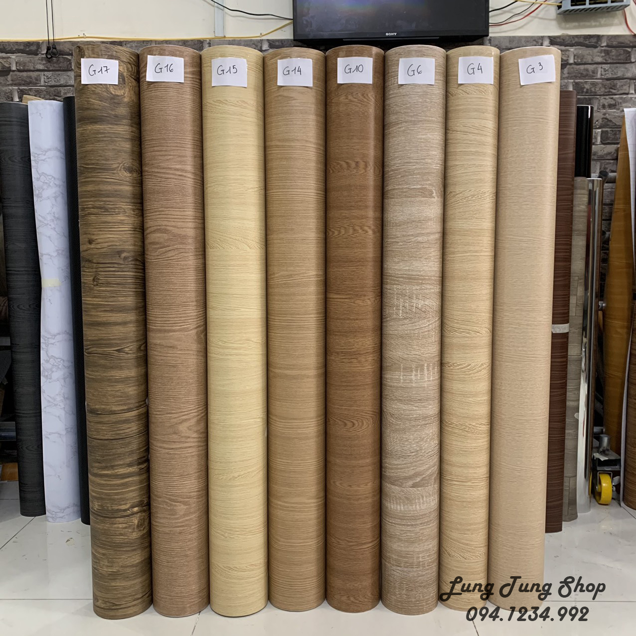 [HCM]Decal vân gỗ - Giấy dán tường bàn tủ vân gỗ có sẵn keo khổ 1,2m