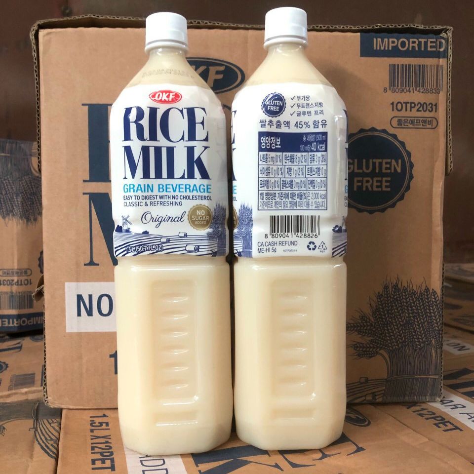 Combo 2 chai nước gạo hàn quốc hiệu okf hàn quốc 1.5l - không đường