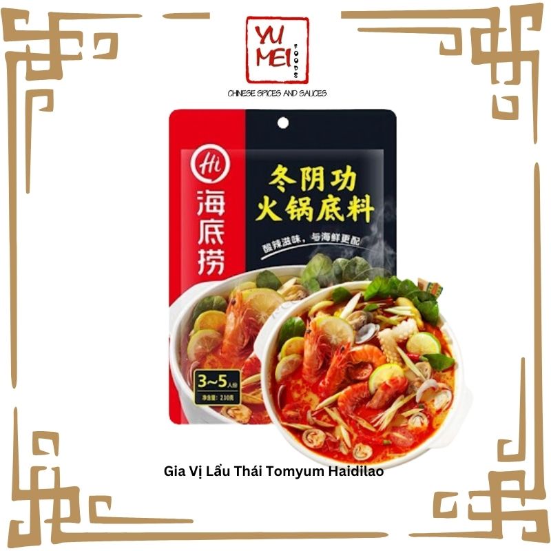 Lẩu Thái Haidilao Tom Yum Paste - Gia Vị Lẩu Haidilao vị Lẩu Thái 210gr