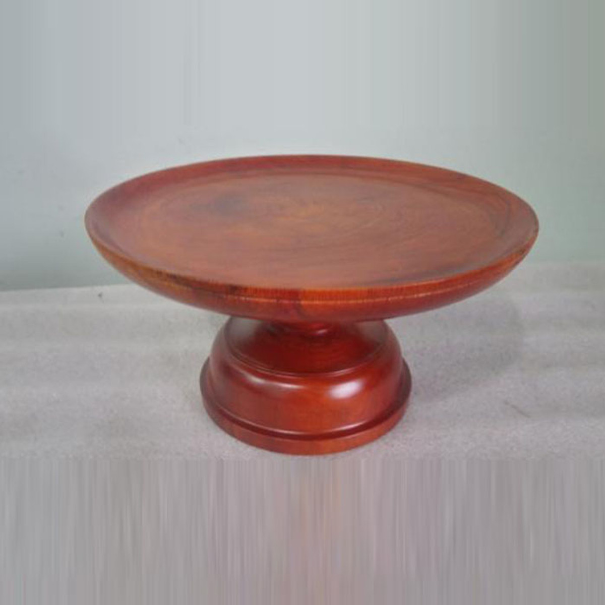 Mâm bồng hay Đĩa trái cây gỗ hương đường kính 25cm x cao 14cm, dùng trong thờ cúng