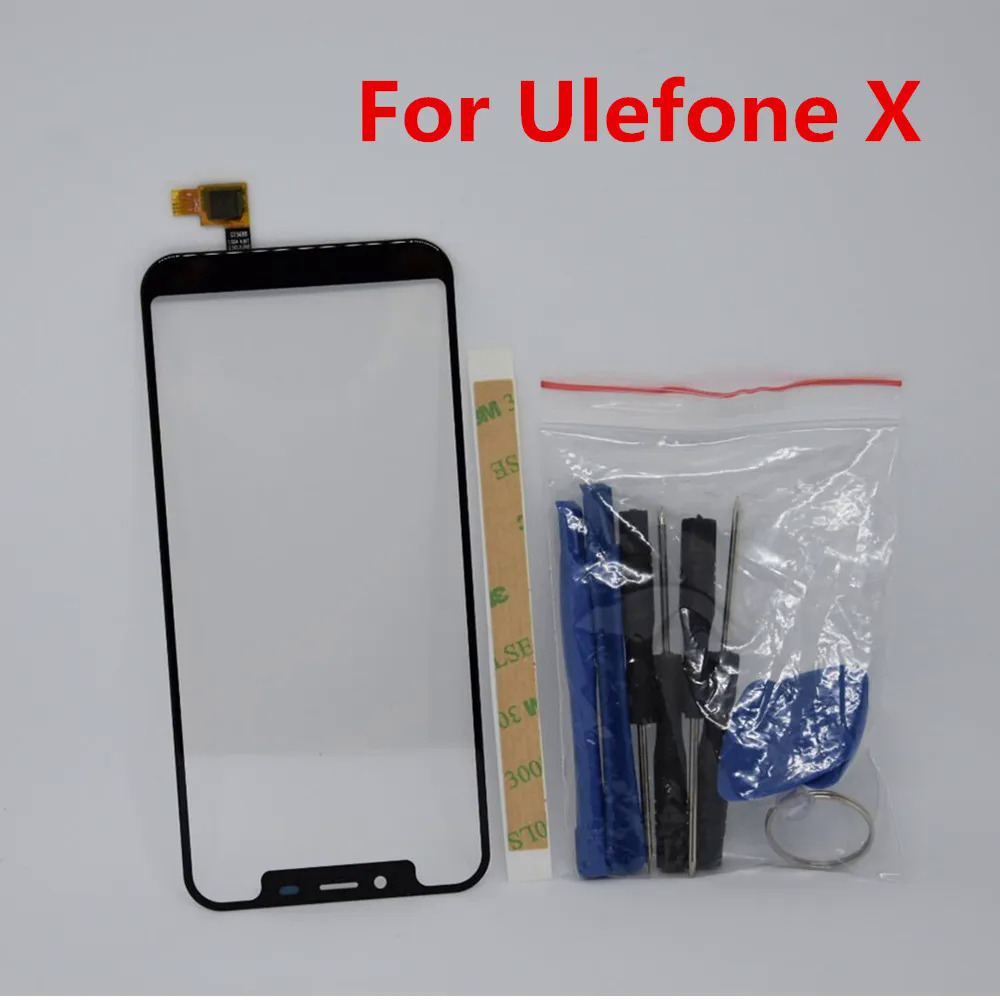 Cho Ulefone x 5.85inch thay thế điện dung phía trước màn hình cảm ứng Bảng điều chỉnh màu đen Glass Bảng điều chỉnh Glass công cụ sửa chữa