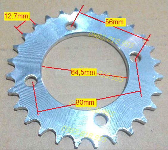 Nhông 37 răng atv nhông 28 răng động cơ giảm tốc 428-37 và 420-28