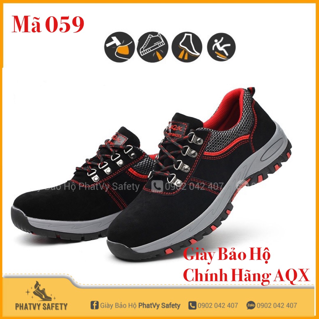[TẶNG KÈM LÓT GIÀY]Giày Bảo Hộ Lao Động Nam Thời Trang CHÍNH HÃNG AOX -059 Đế Lót Thép Chống Đinh, Chống Dập Ngón, Chống Trượt, Chống Tĩnh Điện, Chống Dầu, Chống Trơn Trượt Giầy Mũi Thép Bảo Hộ Lao Động, Giày Bảo Hộ Thời Trang, Giày Bả