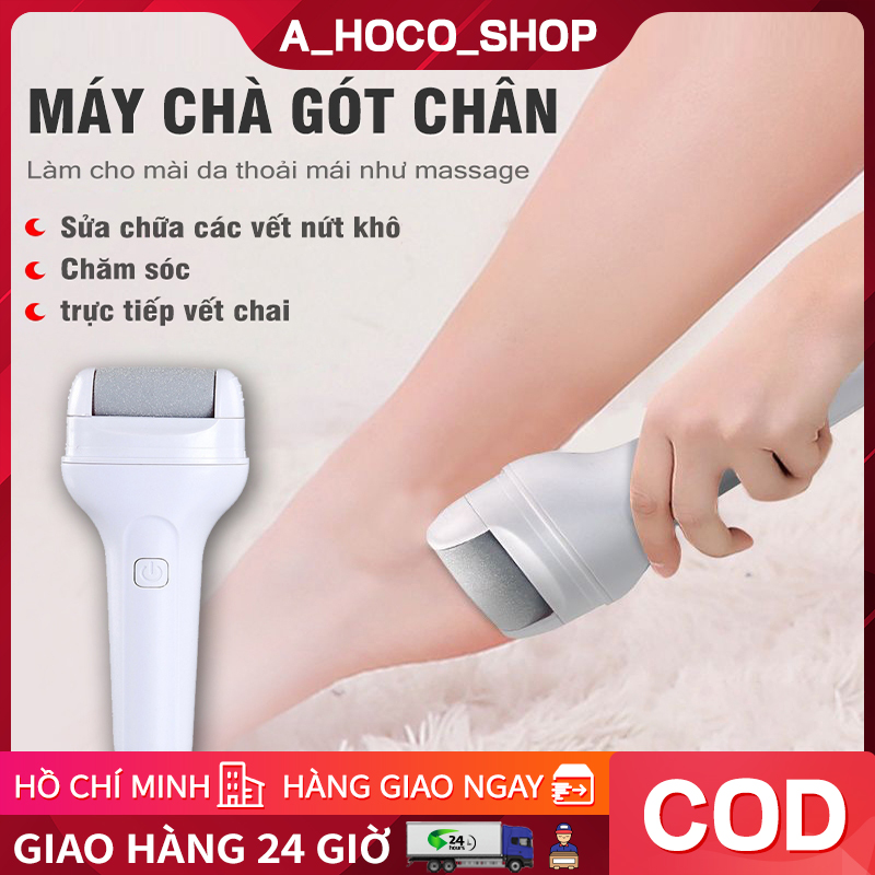 Máy chà gót chân tẩy tế bào chết pin tích điện 2 đầu mài dụng cụ chà gót chân chuyên dụng chết an toàn