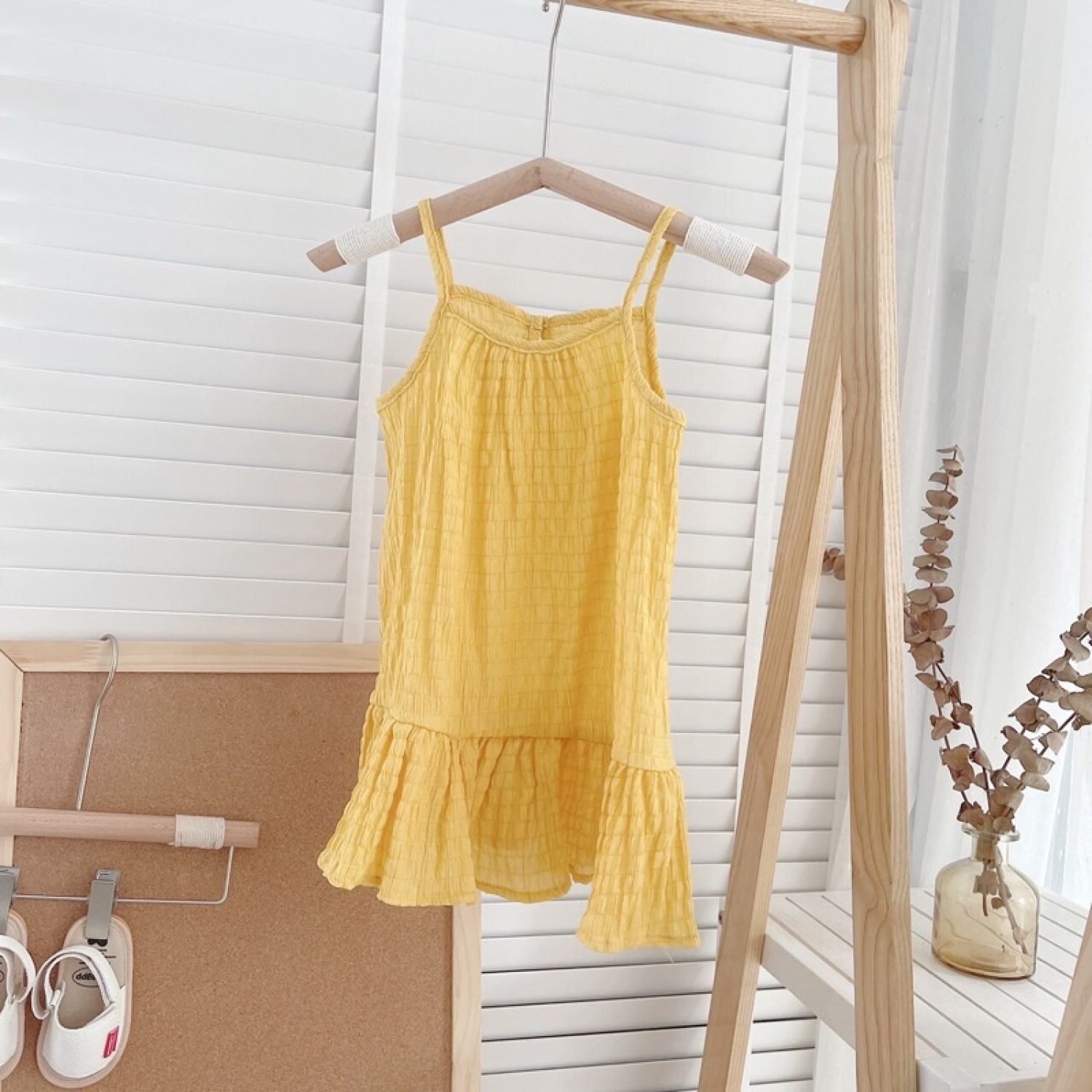 Váy 2 dây đuôi cá xốp nhún mềm mát cho bes 8kg- 25kg