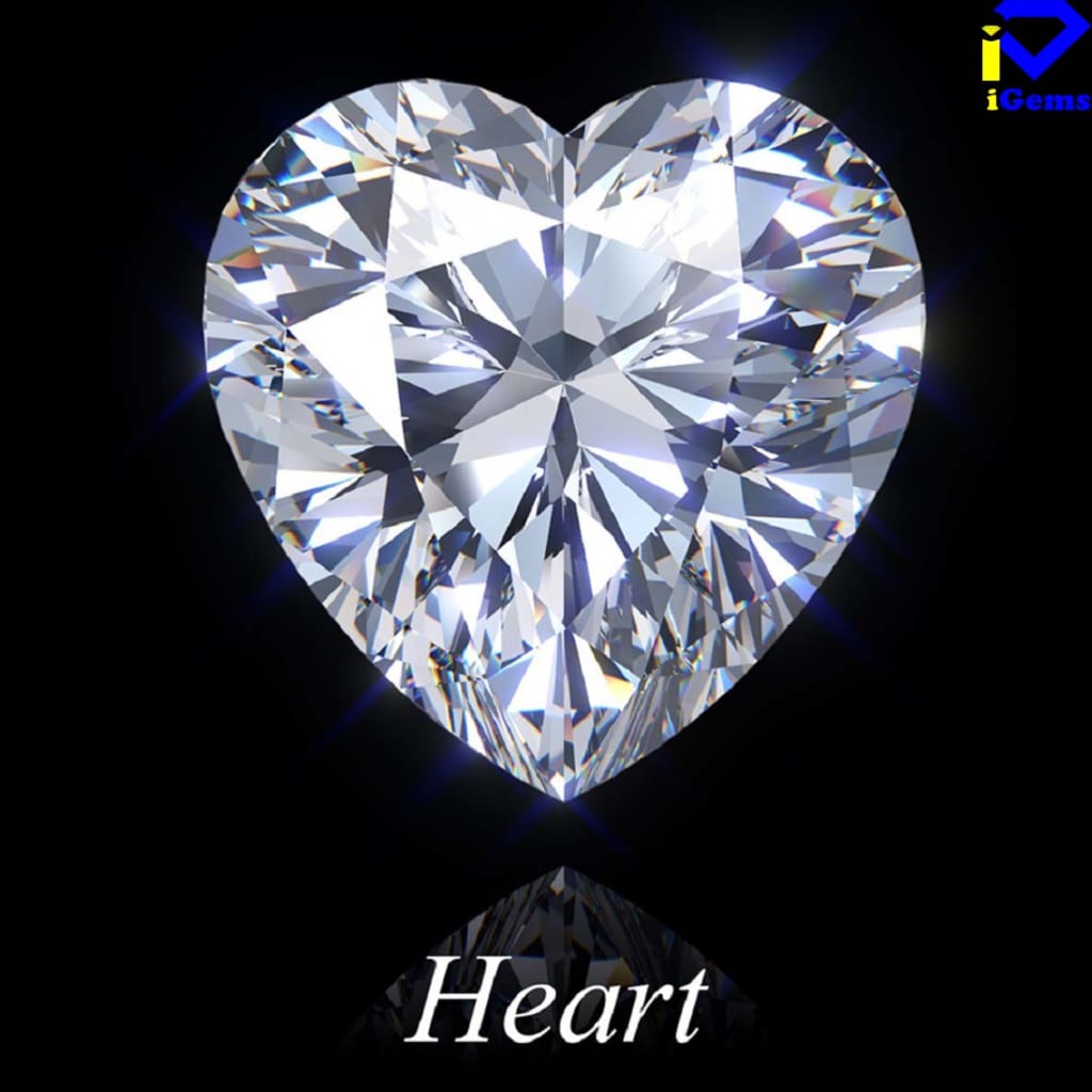 Moissanite Heart Kiểm Định chính hãng GRA - D/FL - Green - Blue - Yellow