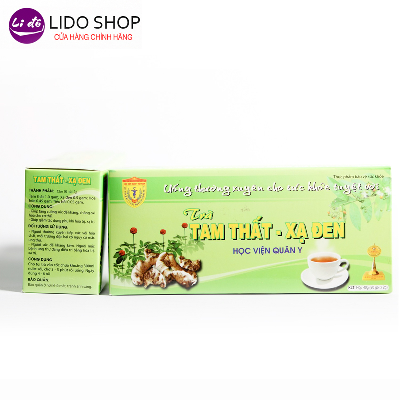 [HCM]Trà tam thất xạ đen Học Viện Quân Y 20 Gói tăng cường sức đề kháng chống oxy hóa cho cơ thể. Hạn chế sự hình thành và phát triển của khối u tế bào ung bướu.