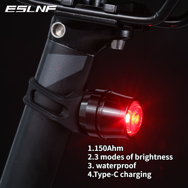 ESLNF Đèn Hậu xe đạp Chống Nước Cho Xe Đạp Đèn Sạc Type