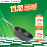 Chảo nhôm chống dính đáy từ Kangaroo KG215 - Size 20 - 24 - 26 - 28cm - Hàng chính hãng