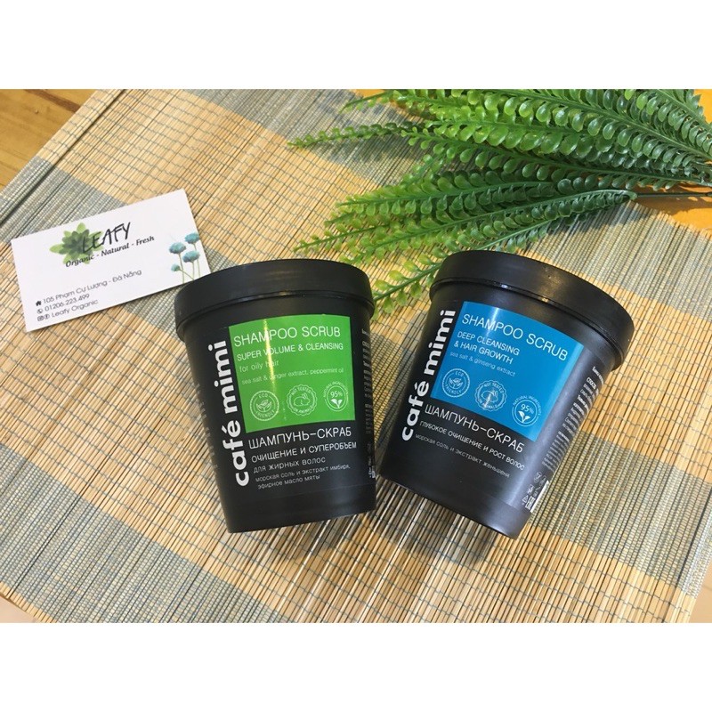 Tẩy da chết da đầu cafe mimi 330g shampoo scrub volume cafe mimi