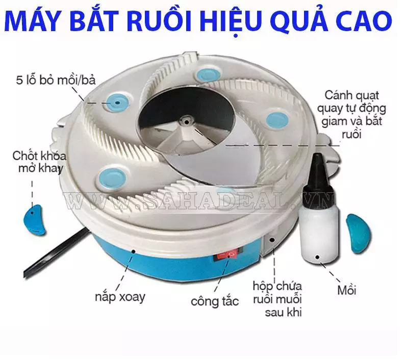 [HCM]Máy bắt ruồi tự động YD-218 cao cấp Hoạt động trên nguyên tắt xoay tròn đưa côn trùng vào không gian không lối thoát giúp gia đình bạn có được một môi trường sống trong lànhan toàn cho sức khoẻ giảm giá 50% tại KPOP.NO1