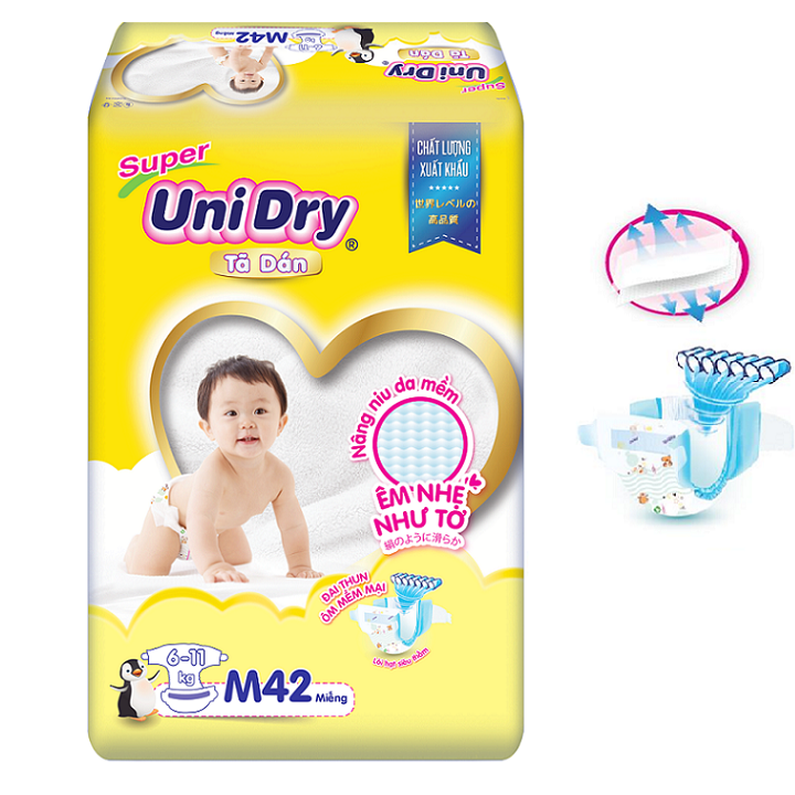 Tã Dán Siêu Thấm Unidry M46 cho bé 6kg-11kg