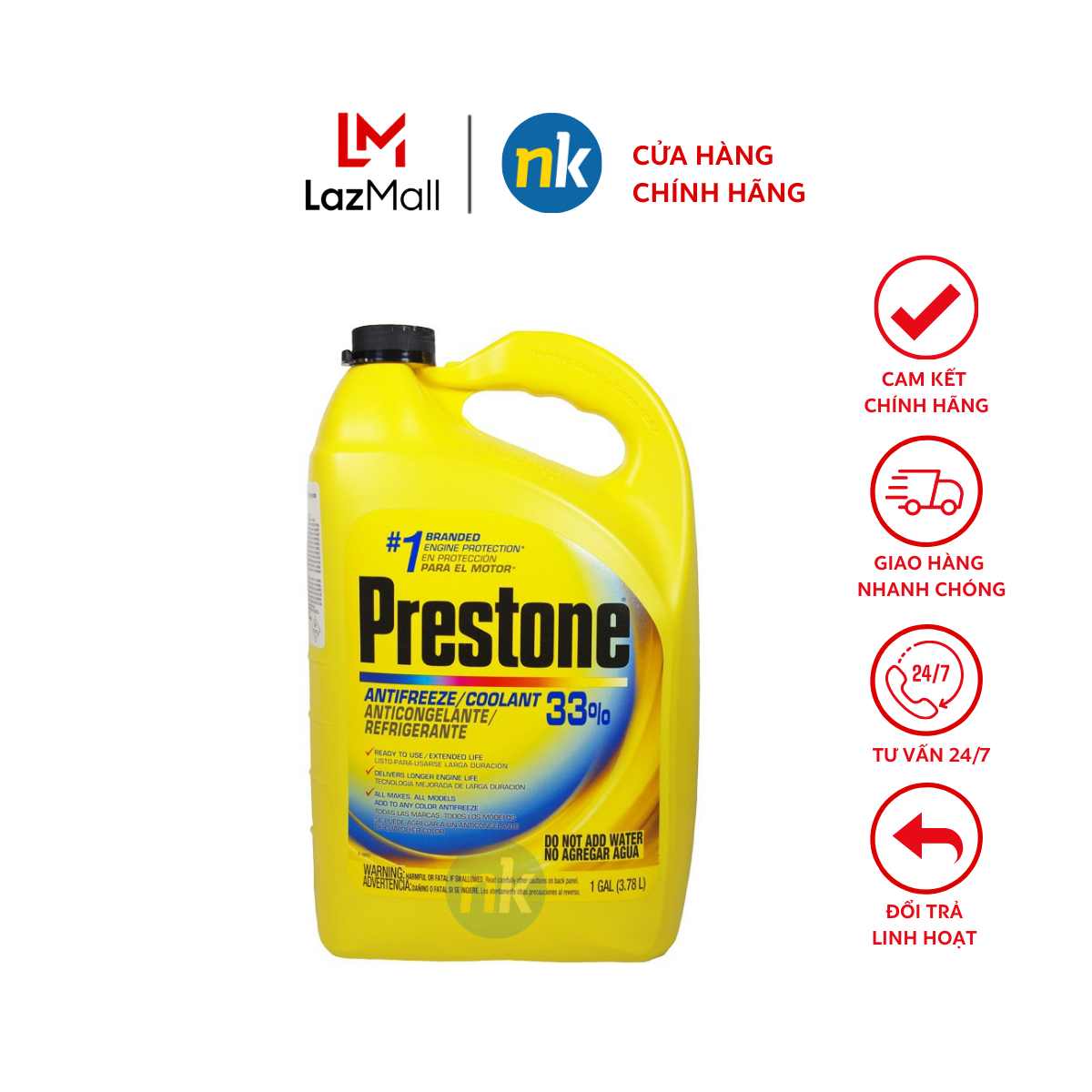 Nước làm mát động cơ xanh PRESTONE PRECISION BLEND 3.78L USA