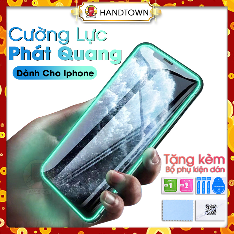 Kính Cường Lực Phát Sáng Full Màn Hình Dành Cho iPhone iPhone 6 6s 7 8 6 PLUS 7 PLUS 8 PLUS X XS XR XS MAX 11 Pro 11 12 13 Pro Max hạn chế vỡ mép