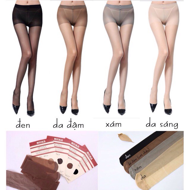 Quần tất muji xuất nhật siêu mỏng dai, mềm mịn - mầu ngẫu nhiên