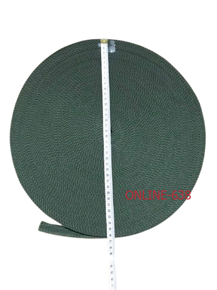 Dây dù dẹp bản 2cm - Cuộn 60 Mét  - Màu xanh rêu