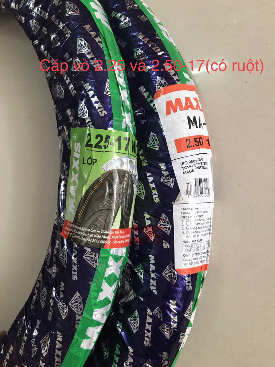 VỎ- LỐP MAXXIS DAIMOND 225 250 275-17 CÓ RUỘT-SĂM CHÍNH HÃNG ĐI VỚI MÂM HOẶC CĂM ĐÙM 1.2,1.4.1.6 HAY 1.85X17 INCH