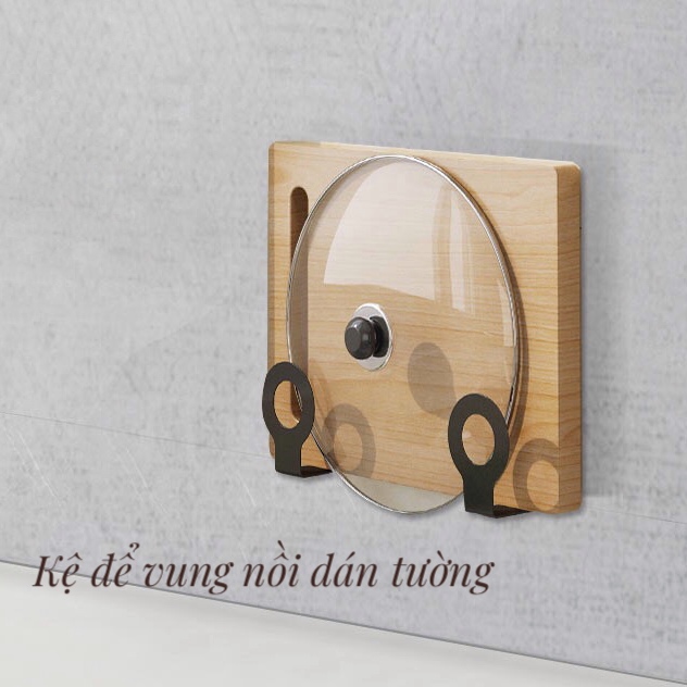Kệ để thớt dán tường inox sơn tĩnh điện, kệ để nắp nồi , giá để nắp vung chảo