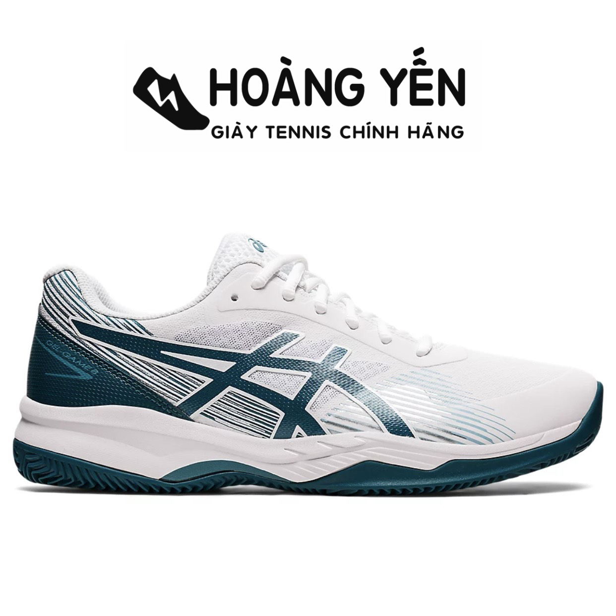 Giày Tennis Asics Chính Hãng | Asics Gel Game 8  | White/Venvet Pine
