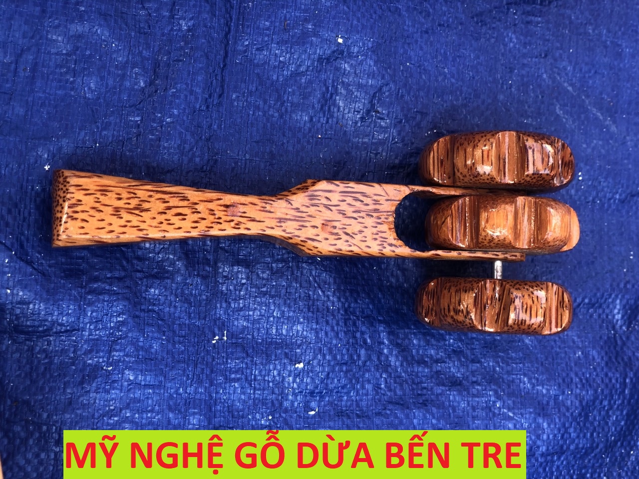 Cây lăn massage gỗ dừa 3 bánh - mỹ nghệ dừa bến tre - danh dua shop