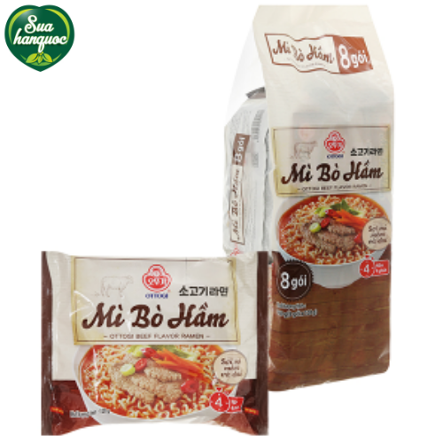 Lốc 8 Gói Mì Bò Hầm Ottogi 120g