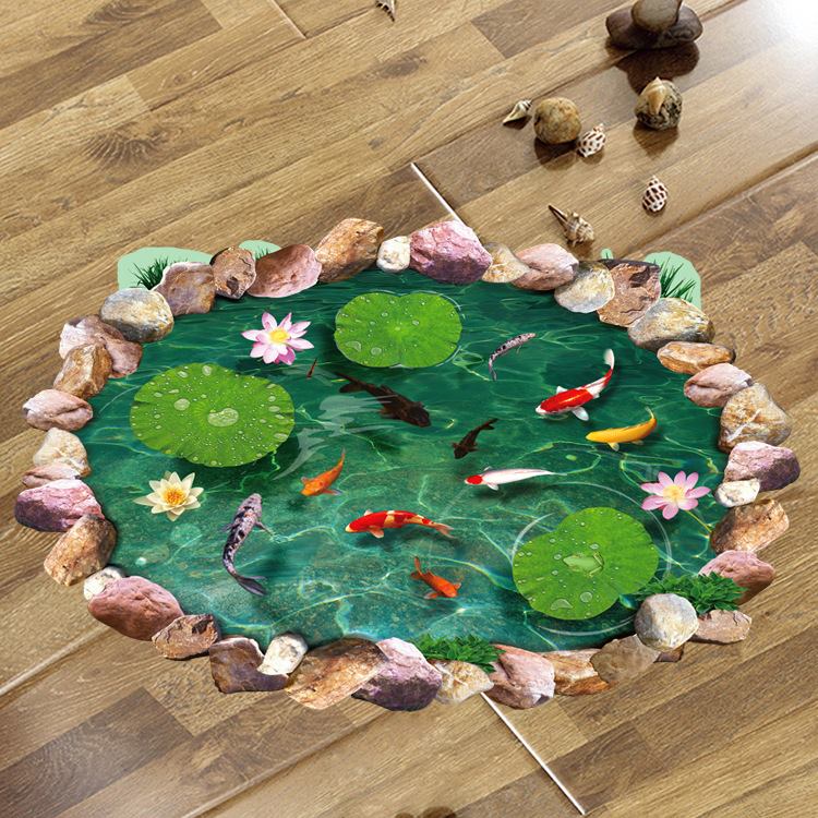 Decal dán tường hồ cá 3d