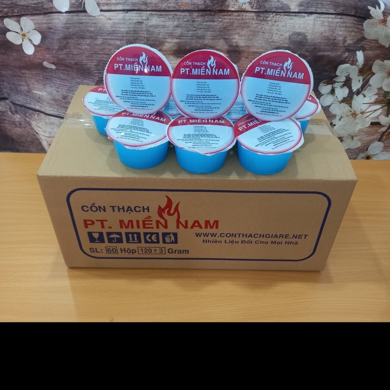 Combo 4 ly Cồn Thạch, Cồn Nấu Ăn Gia Đình , Nhà Hàng Loại lớn 125GR