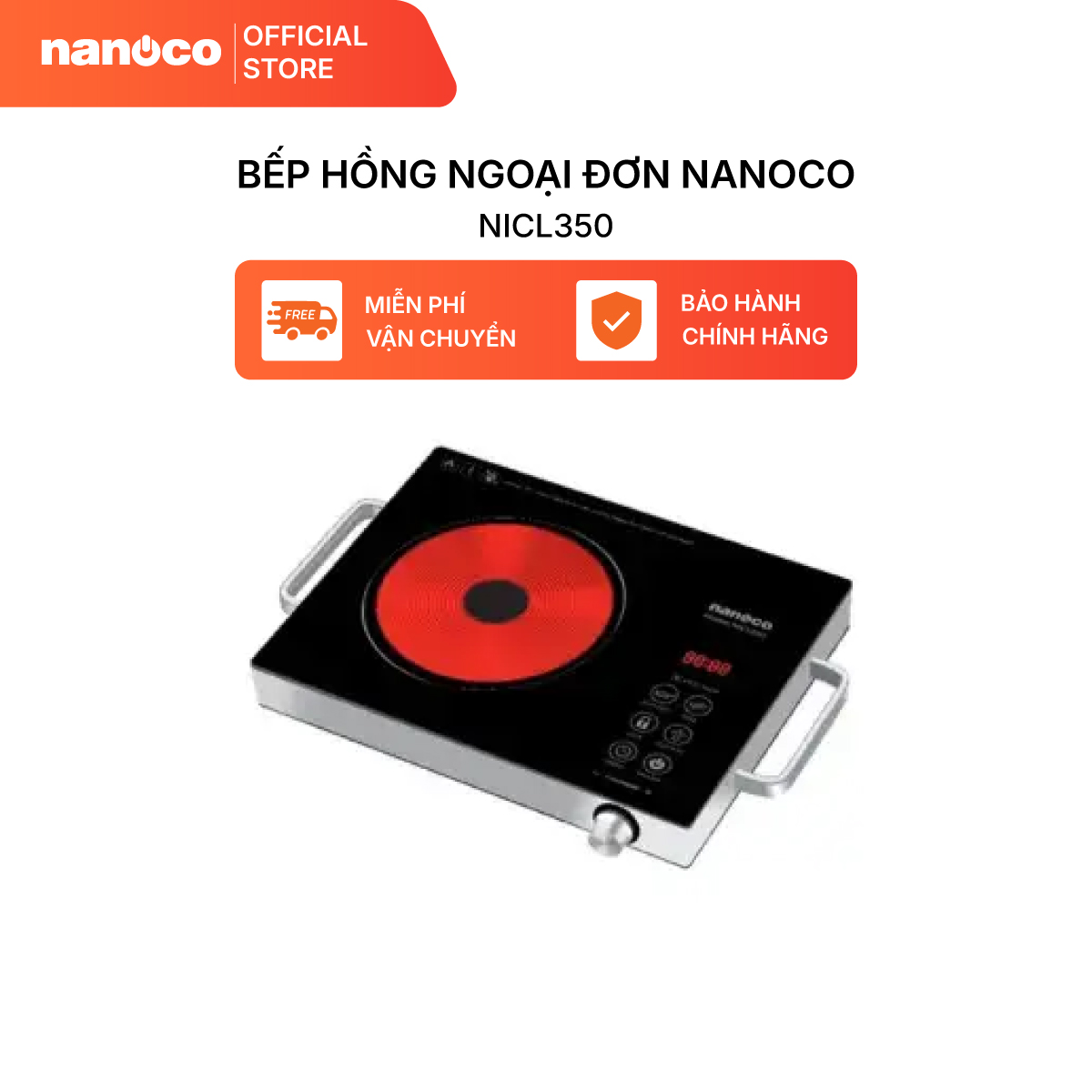 Bếp hồng ngoại đơn Nanoco model NICL350 công suất 2000W