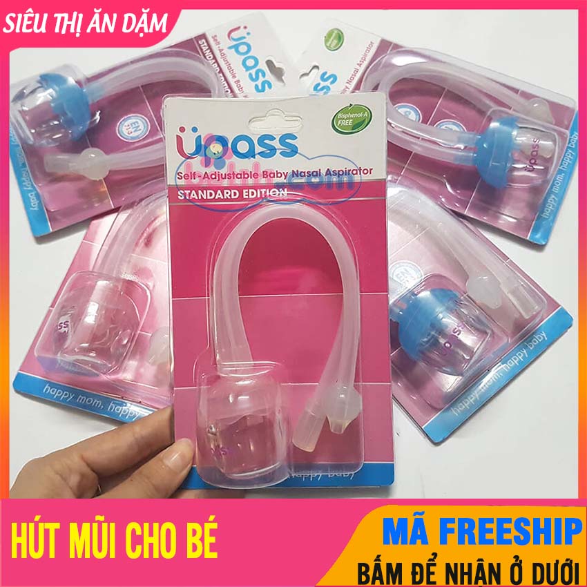 Hút Mũi Em Bé UPASS, Hút Mũi Dây Bằng Silicone Siêu Mềm, An Toàn Cho Trẻ Sơ Sinh, Chất Liệu Cao Nhựa Cao Cấp Không Chứa BPA - Hút Mũi Em Bé Có Dây, Dụng Cụ Vệ Sinh Mũi Cho Trẻ Nhỏ - Hut Mui Day Upass - 4710693520223