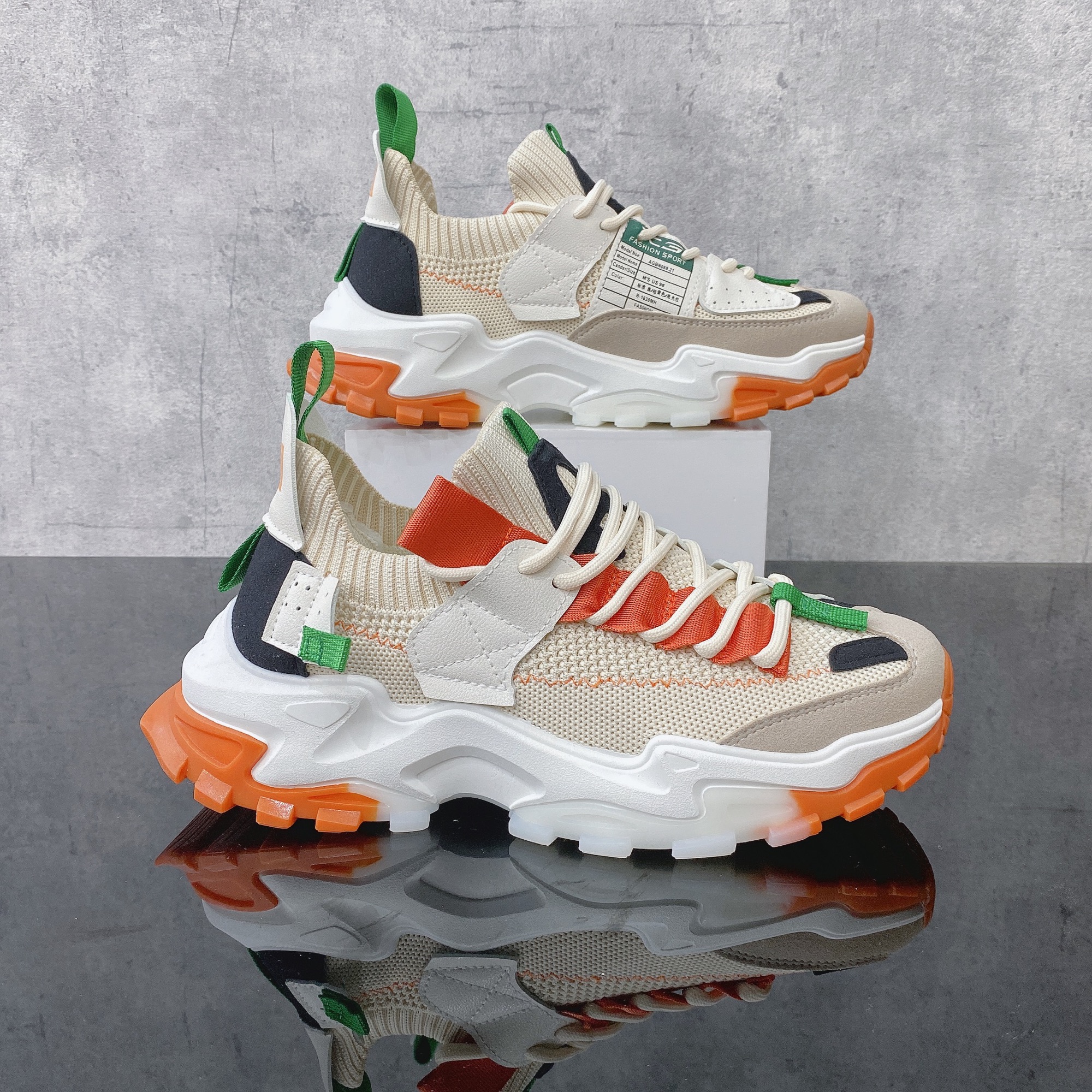 [3-5/8 Hoàn Tiền 25%]  Giày thể thao nam, giày sneakers nam tăng chiều cao đế loang JT001  tomstore.